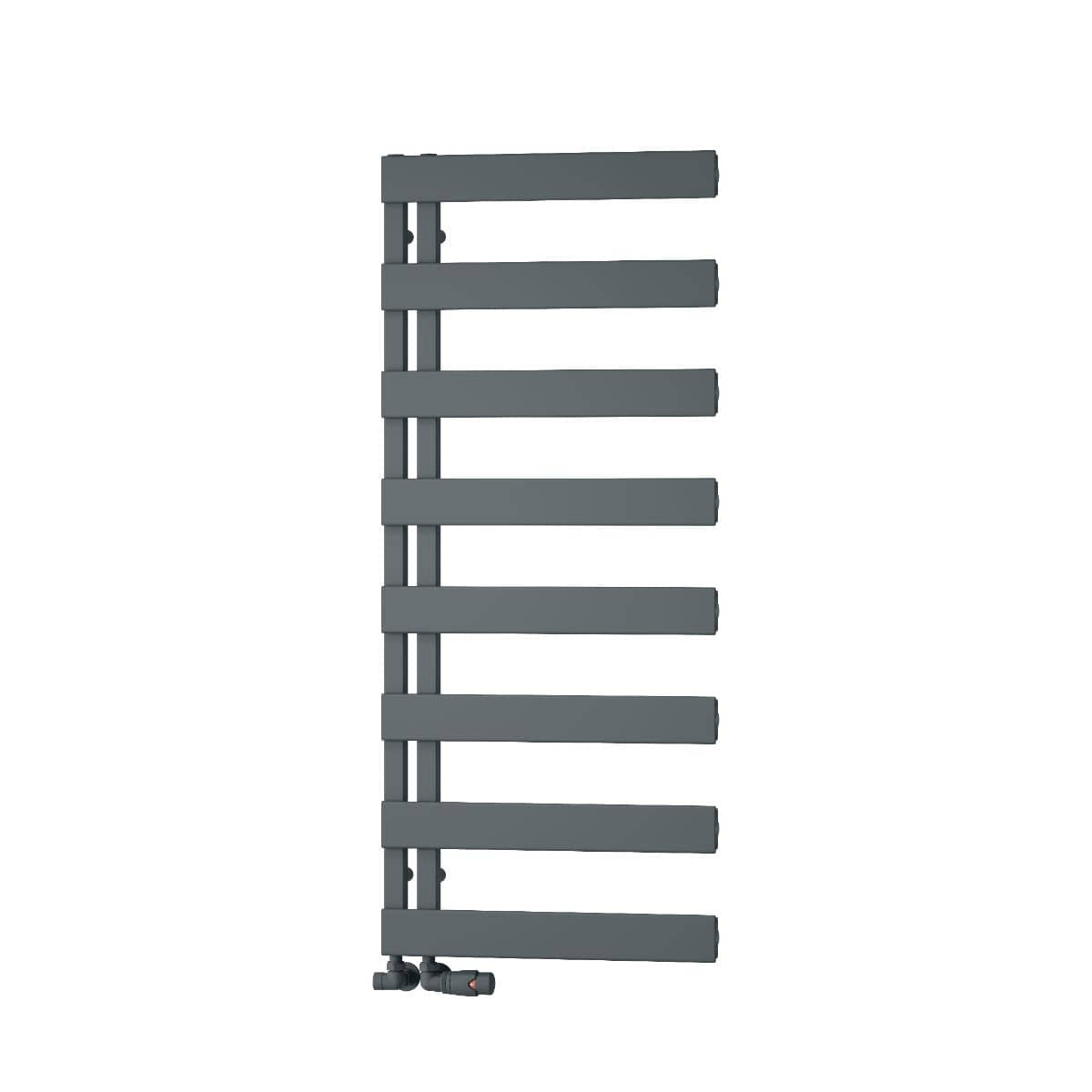 Reina Ladder Rail Reina Carpena Central Heating Aluminium Towel Rail Anthracite / 1190 x 500mm
