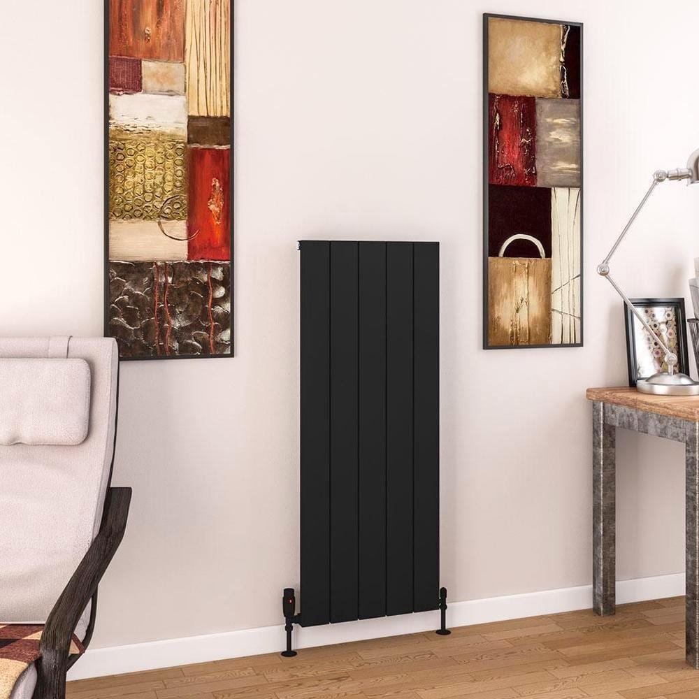 Eastbrook Charlton Vertical Designer Radiator in Matt Black