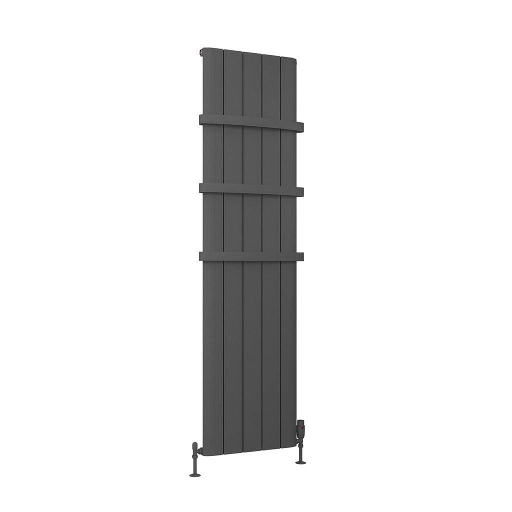 Eastbrook Vertical Panel Radiators Eastbrook Peretti Straight Vertical Aluminium Radiator in Matt Anthracite