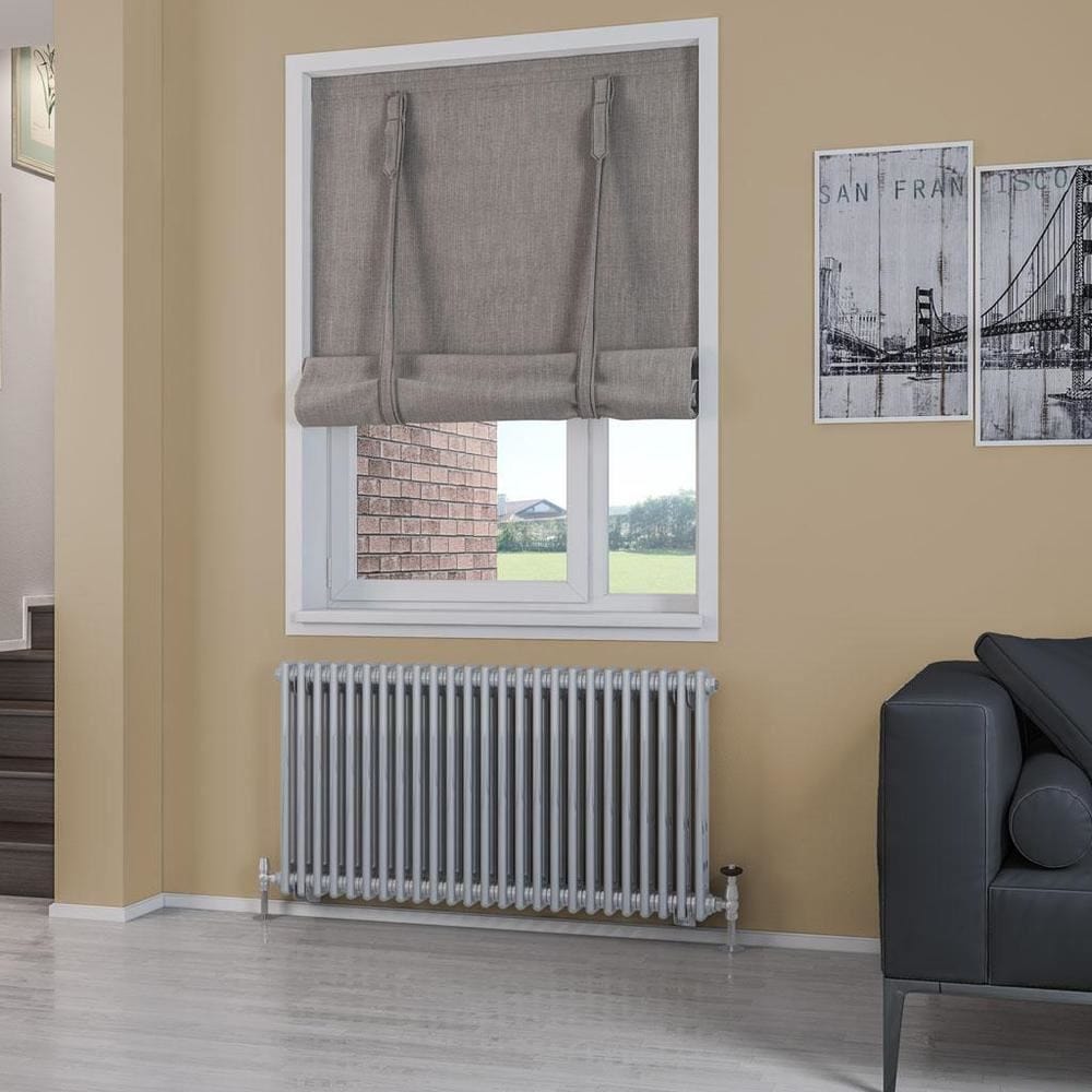Eastbrook Column Radiator Eastbrook Rivassa Traditional 2 Column Radiator in Chrome Effect 600 x 1148 / Central Heating