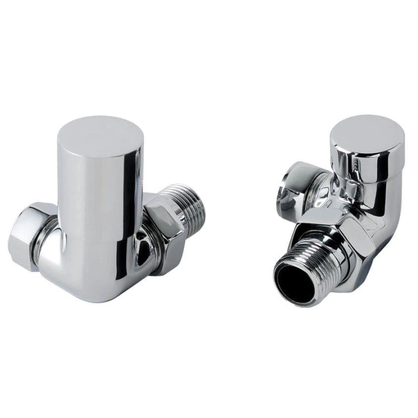 Totally Rads Radiator Valves JTP Corner Radiator Valve Chrome