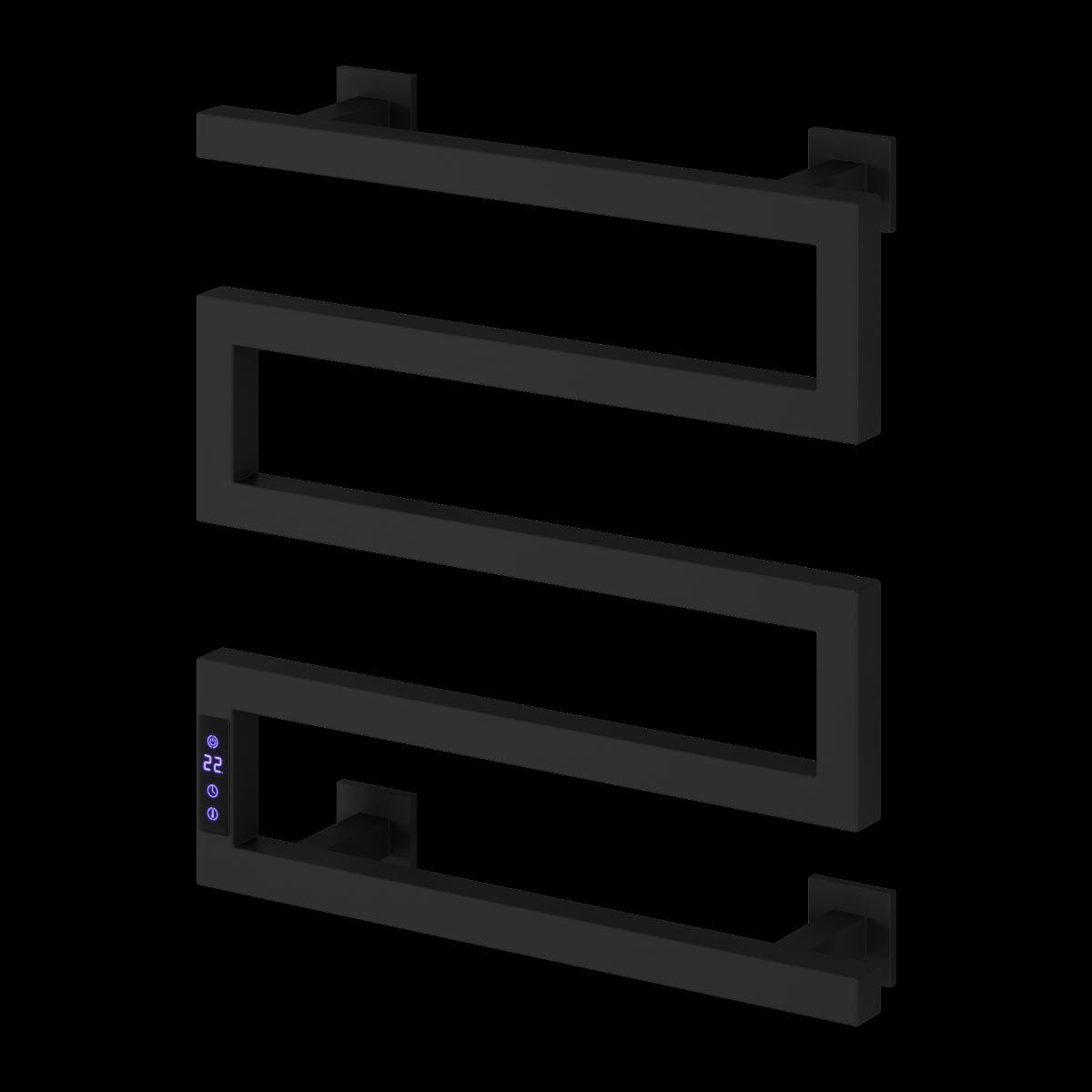 Aquarius Unique Radiator Aquarius DigiTherm Vispa Dry Electric Radiator with LCD Display Matt Black