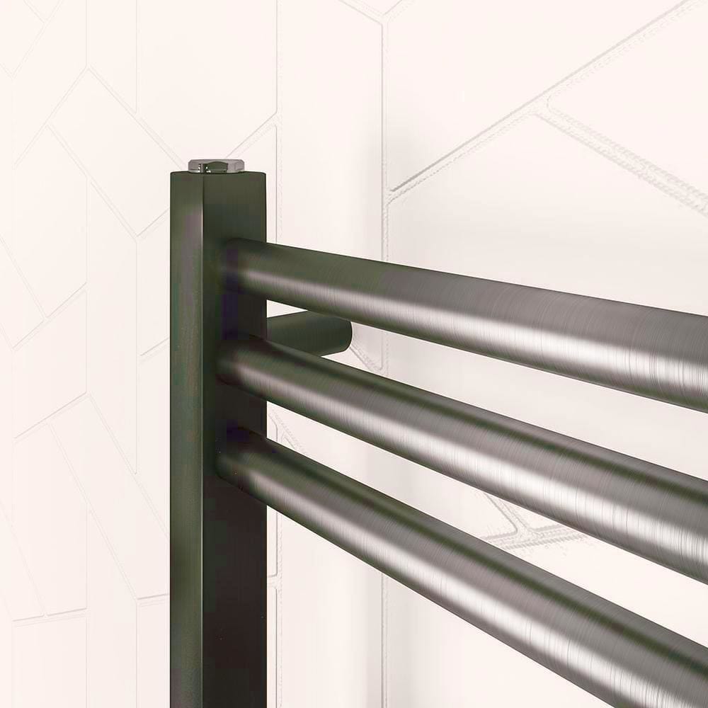 Eastbrook Wendover Straight Heated Towel Rail in Brushed Gunmetal