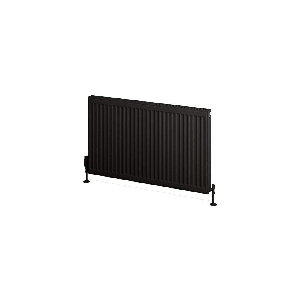 Aquarius Bathrooms Type 11 Aquarius Type 11 Compact Panel Radiator In Matt Black