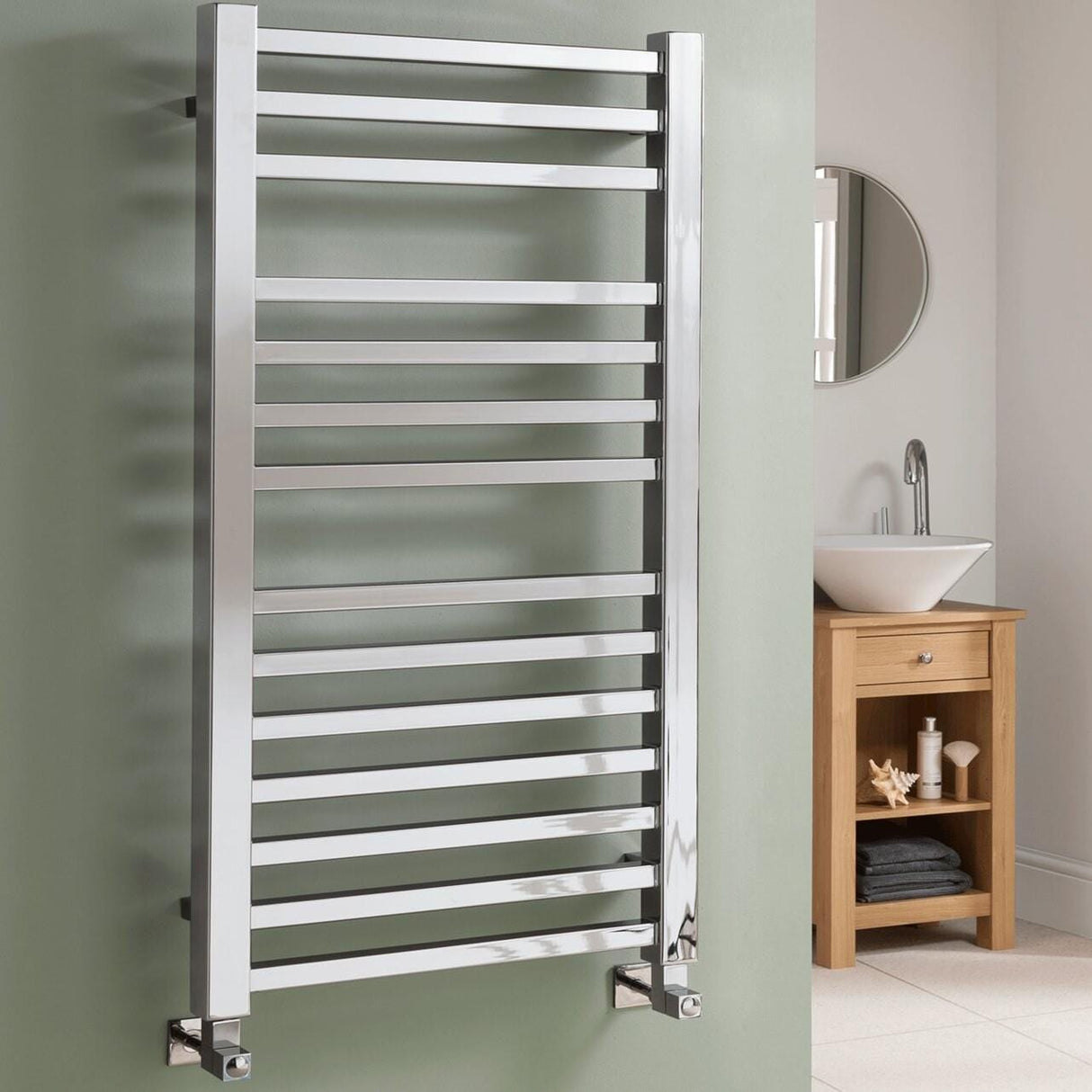Vogue Designer Towel Radiator Vogue Quadrate Straight Designer Towel Radiator in Chrome