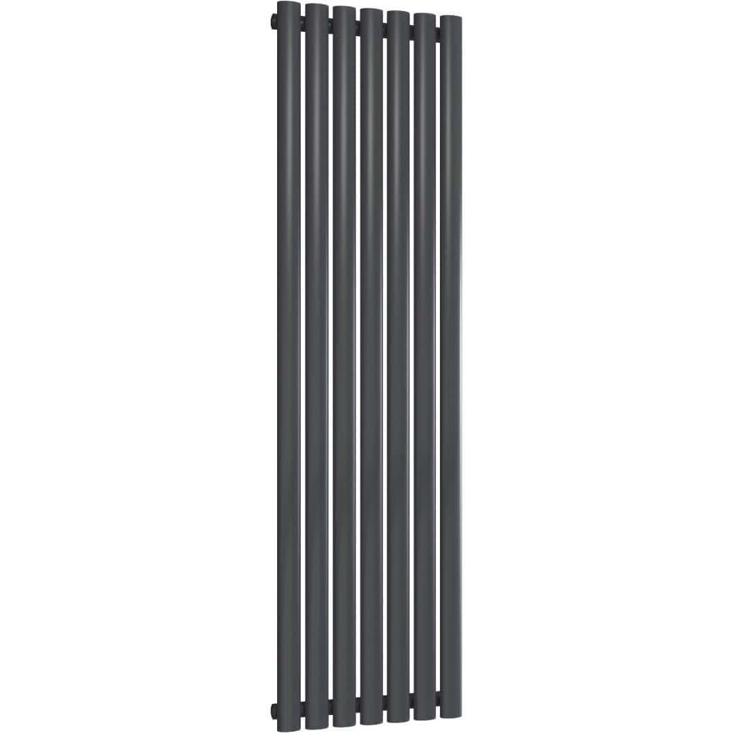 Aquarius Bathrooms Column Radiator Aquarius Athens Single Vertical Column Radiator in Anthracite 1600 x420mm