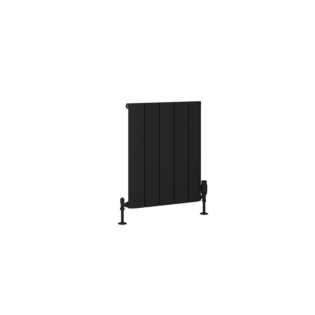 Eastbrook Panel Radiators Eastbrook Peretti Straight Horizontal Aluminum Radiator in Matt Black