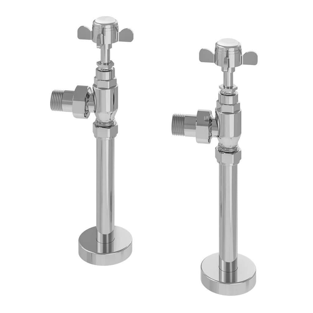 Totally Rads Radiator Valve Eastbrook Traditional Angled Manual Radiator Valve and Tail (Pair) Chrome