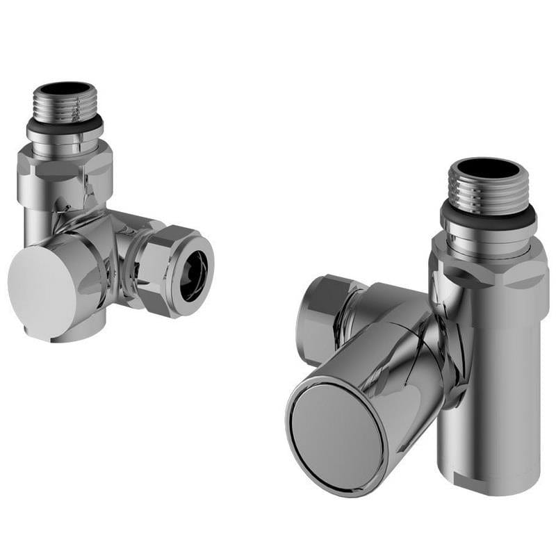Totally Rads Eastbrook Dual Fuel Manual Radiator Valves 15mm in Chrome