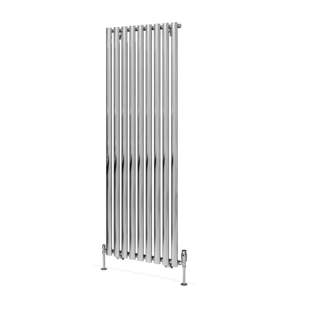 Eastbrook Panel Radiators Eastbrook Tunstall Straight Vertical Designer Radiator in Chrome