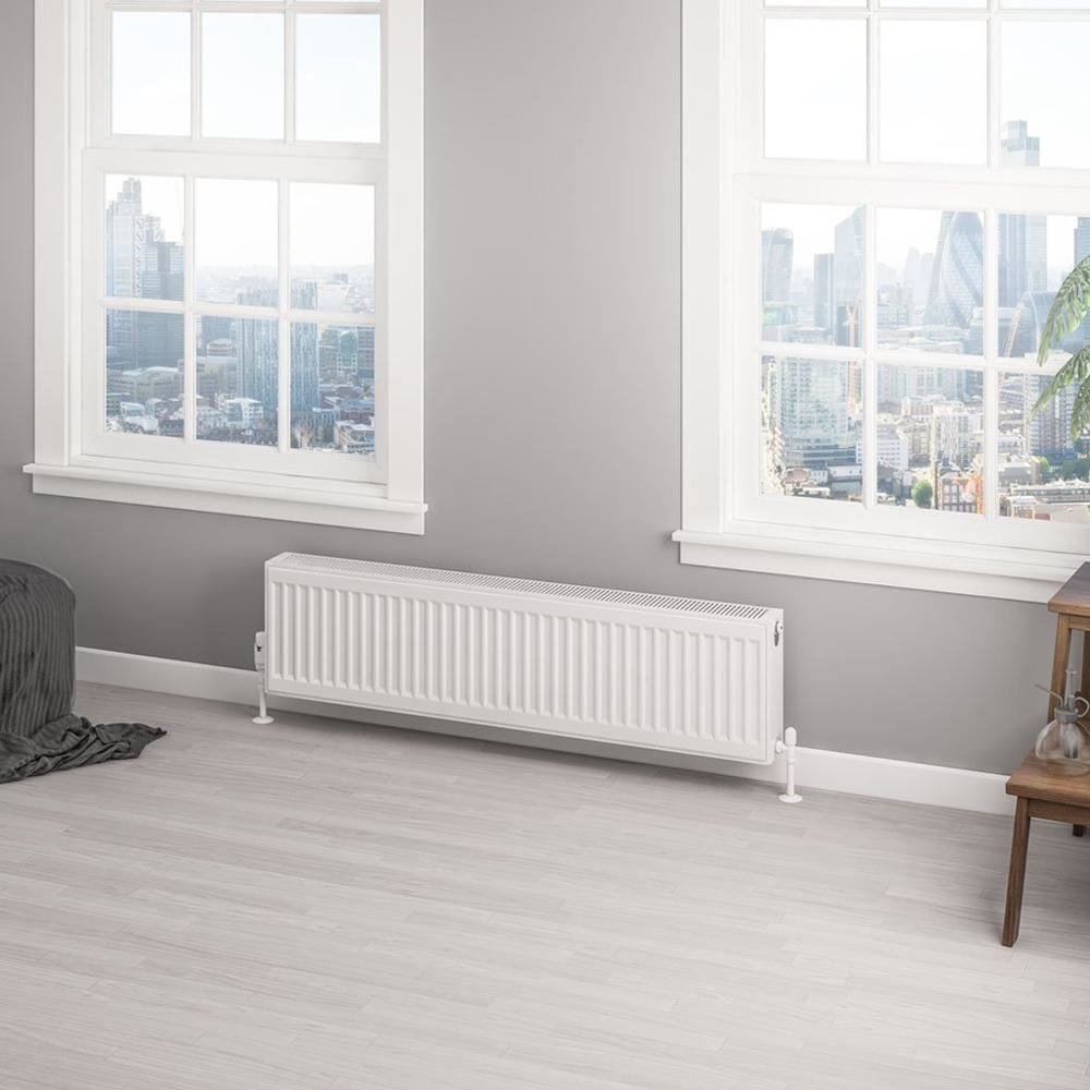 Aquarius Bathrooms Type 22 Aquarius Type 22 Compact Panel Radiator in Gloss White 300 x 1200mm