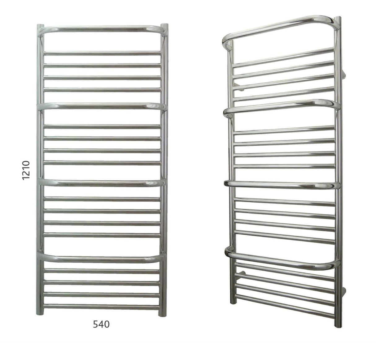 JIS Designer Towel Radiator JIS Sussex Findon Vertical Stainless Steel Designer Heated Towel Rail Central Heating / Polished Chrome
