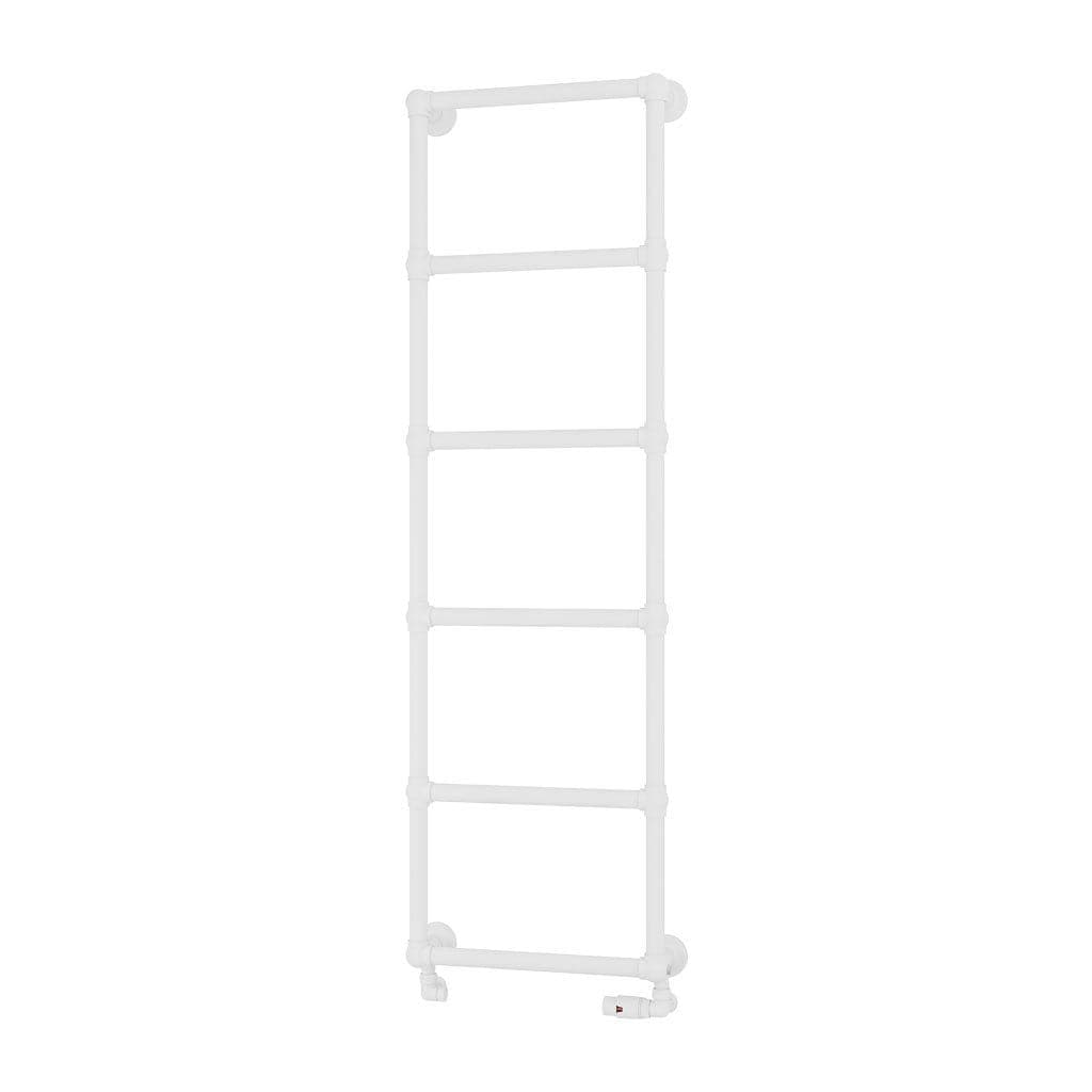Eastbrook Traditional Towel Radiators Eastbrook Stour Vertical Traditional Heated Towel Rail in Matt White
