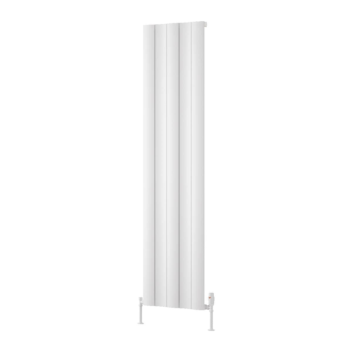 Reina Panel Radiator Reina Gio Aluminium Vertical Single Panel Central Heating Designer Radiator 1800 x 470mm / White