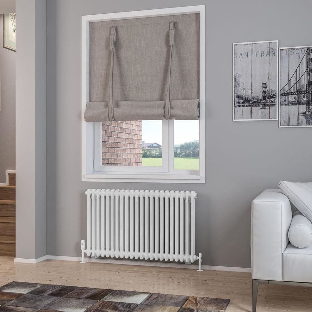Eastbrook Column Radiator Eastbrook Rivassa Traditional 2 Column Radiator in Gloss White 600 x 1010 / Central Heating