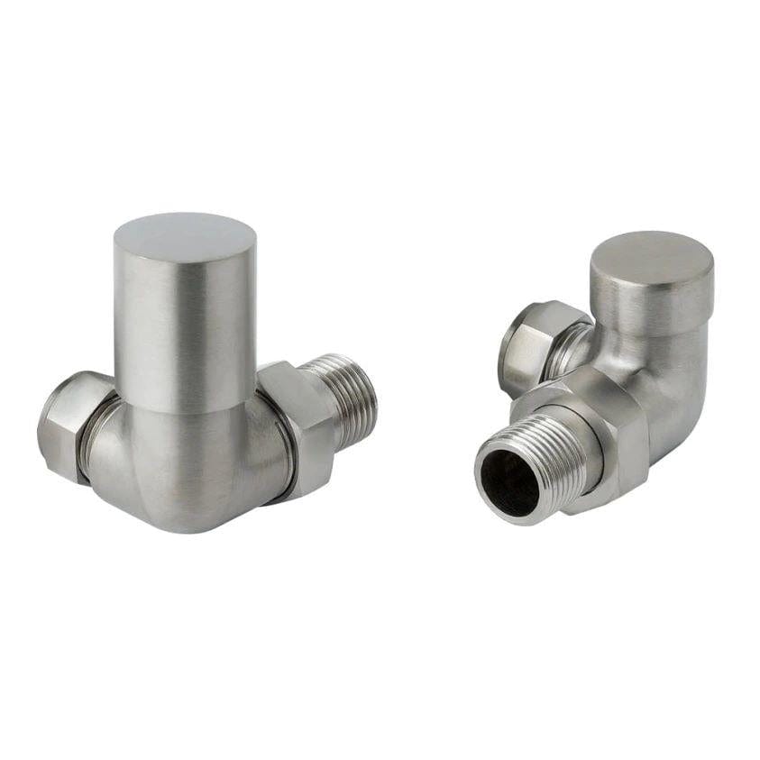 Totally Rads Radiator Valves JTP Corner Radiator Valve Stainless Steel