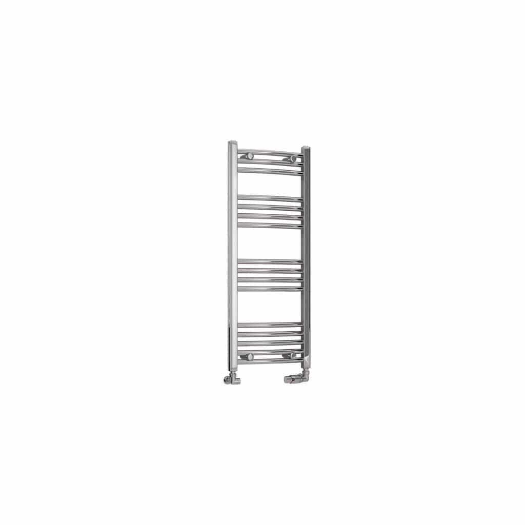 Totally Rads Ladder Rails Eastbrook Wendover Curved Vertical Heated Towel Rail in White