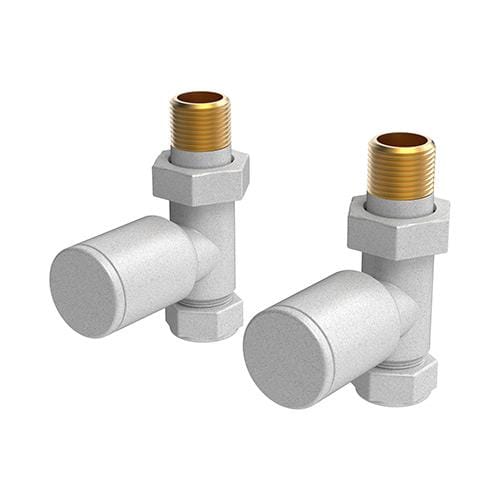 Vogue Radiator Valves Vogue Arne Round Manual Straight Radiator Valve - Grey Sparkle - VL003 15MMST-ZGS