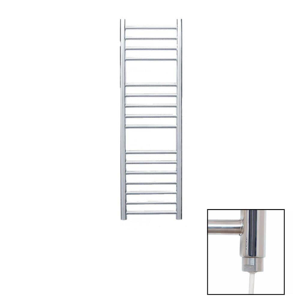 JIS Ladder Rail JIS Sussex Steyning Vertical Stainless Steel Heated Towel Rail 1000 x 300mm / Electric Only / Polished Chrome