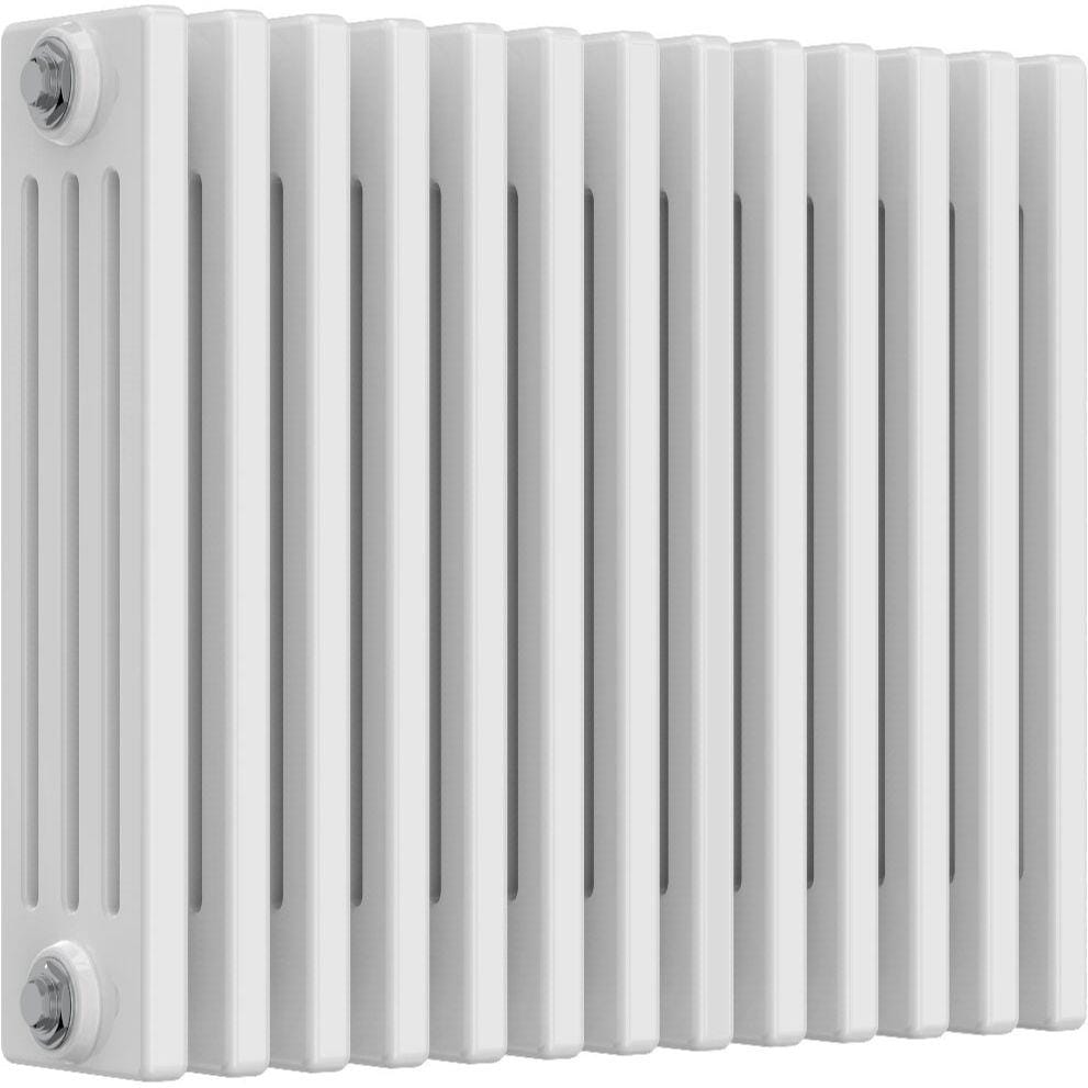 Aquarius Bathrooms Column Radiator Aquarius Foundry Horizontal 4 Column Radiator in White 500mm x 605mm