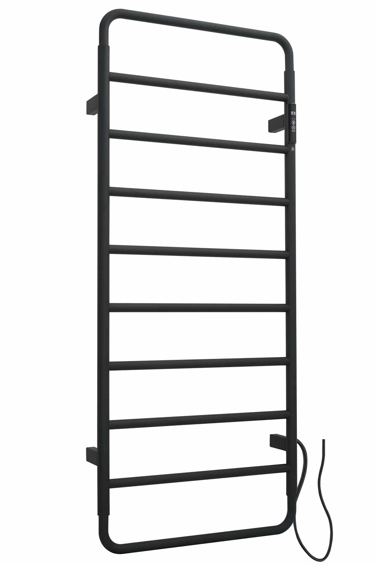 JTP Designer Towel Radiator JTP AERO Designer Vertical Heated Towel Rail - Electric Only 1130 x 475 / Matt Black