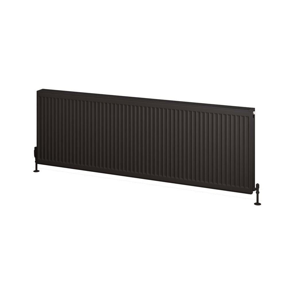 Aquarius Bathrooms Type 22 Aquarius Type 22 Compact Panel Radiator in Matt Black