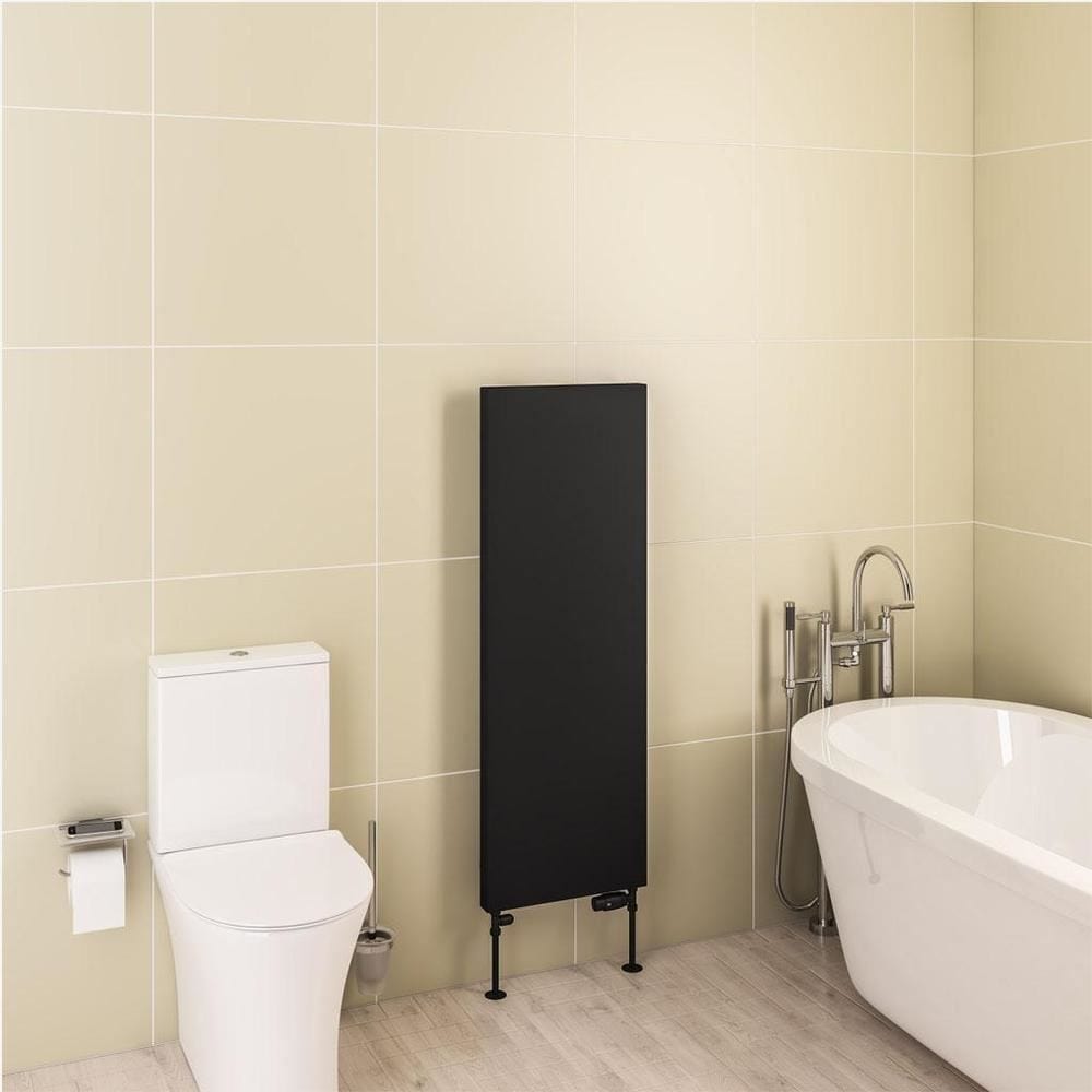 Eastbrook Flat Panel Radiator Eastbrook Wingrave Flat Panel Radiator In Matt Black 1200 x 410 / Central Heating