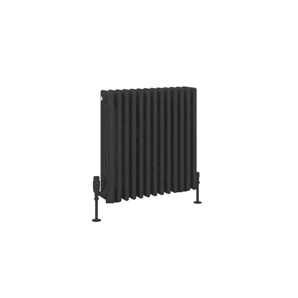Eastbrook Column Radiator Eastbrook Rivassa Traditional 4 Column Radiator in Matt Black