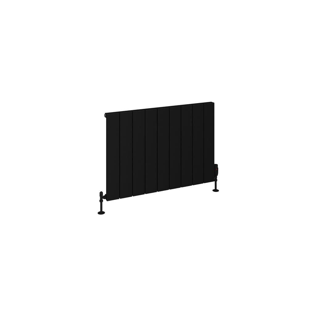 Eastbrook Panel Radiators Eastbrook Rosano Straight Horizontal Aluminium Radiator in Matt Black