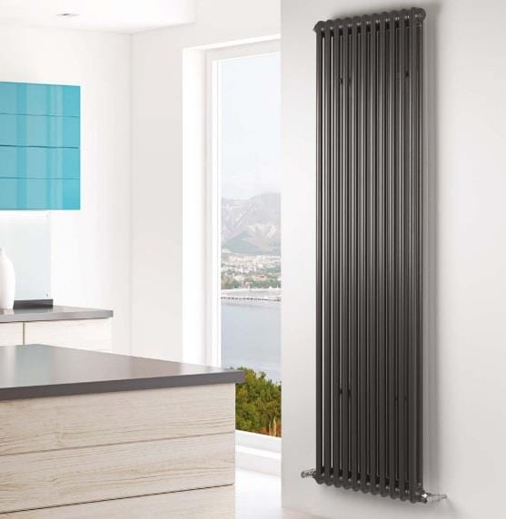 MHS Radiators Column Radiators MHS Multisec Traditional 3 Column Radiator in Anthracite