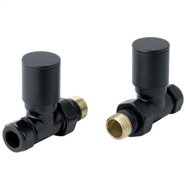 Totally Rads Radiator Valves JTP Straight Radiator Valve Matt Black