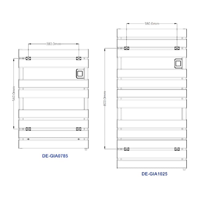 Reina Designer Towel Radiator Reina Gia Dry Electric Wi-Fi Enabled Designer Towel Radiator