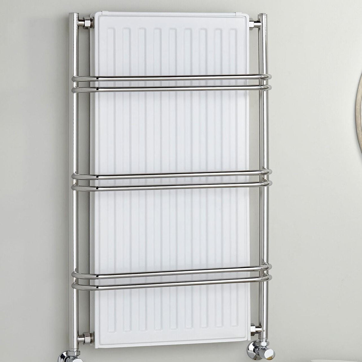 Vogue Designer Towel Radiator Vogue Nexus III Straight Designer Towel Radiator - 900 x 525mm - Chrome Dual Fuel