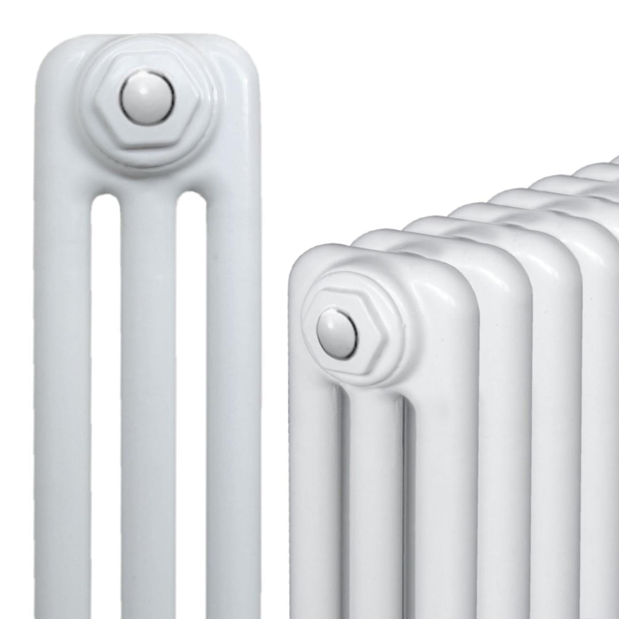 MHS Radiators Column Radiators MHS Multisec Traditional 3 Column Radiator in Traffic White