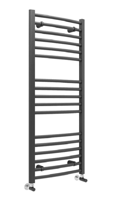 Aquarius Ladder Rails Aquarius Graph High Heat Output Curved Ladder Rail in Anthracite 1200 x 500mm