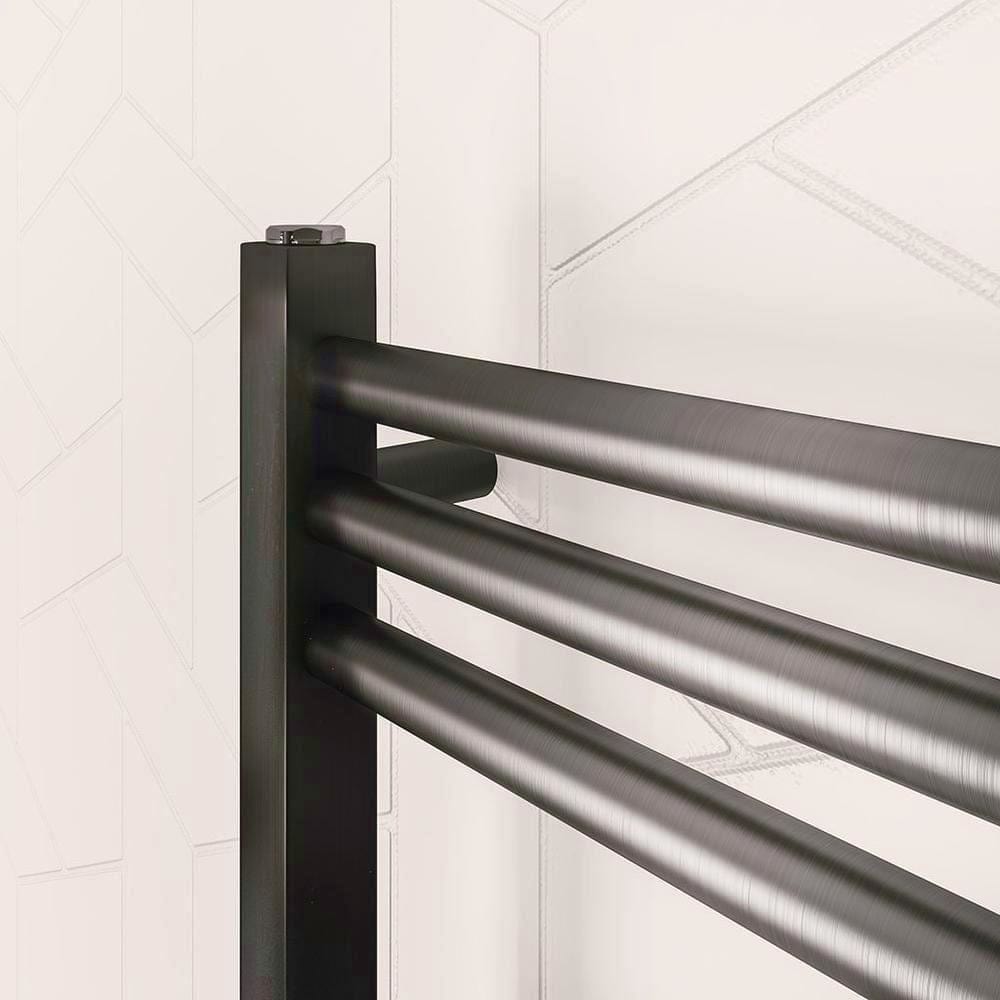 Eastbrook Wendover Straight Heated Towel Rail in Brushed Gunmetal
