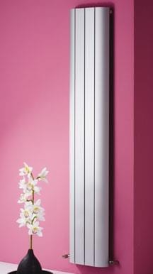 MHS Radiators Vertical Panel Radiators MHS Play Straight Vertical Aluminium Designer Radiator in Bianco Pure White