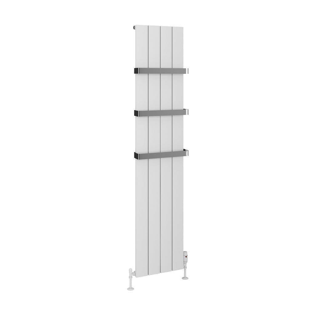 Eastbrook Panel Radiator Eastbrook Rosano Straight Vertical Aluminium Radiator in Matt White
