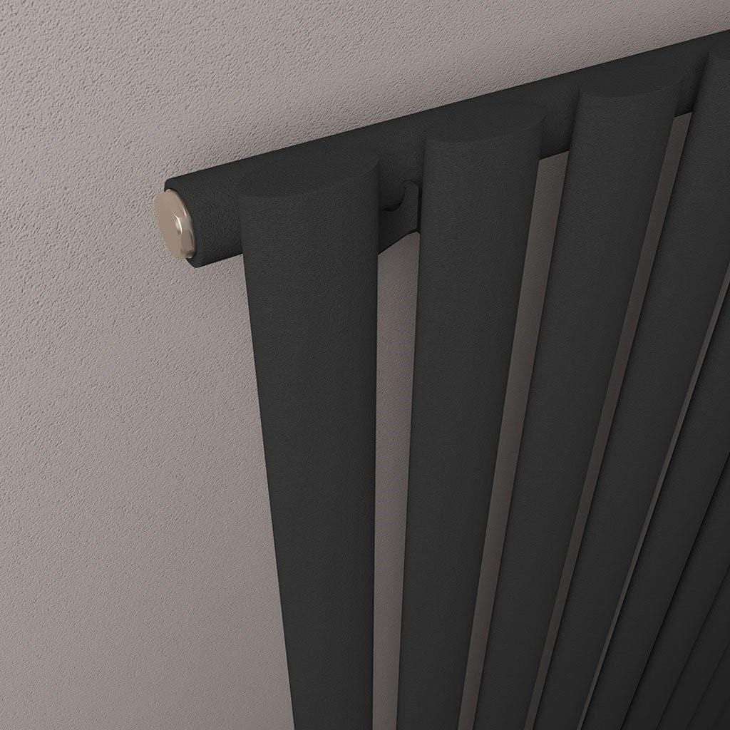 Eastbrook Designer Towel Radiator Eastbrook Tunstall Straight Vertical Designer Radiator in Matt Black