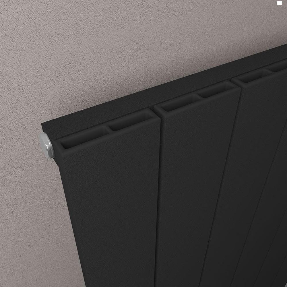 Eastbrook Panel Radiators Eastbrook Charlton Vertical Designer Radiator in Matt Black