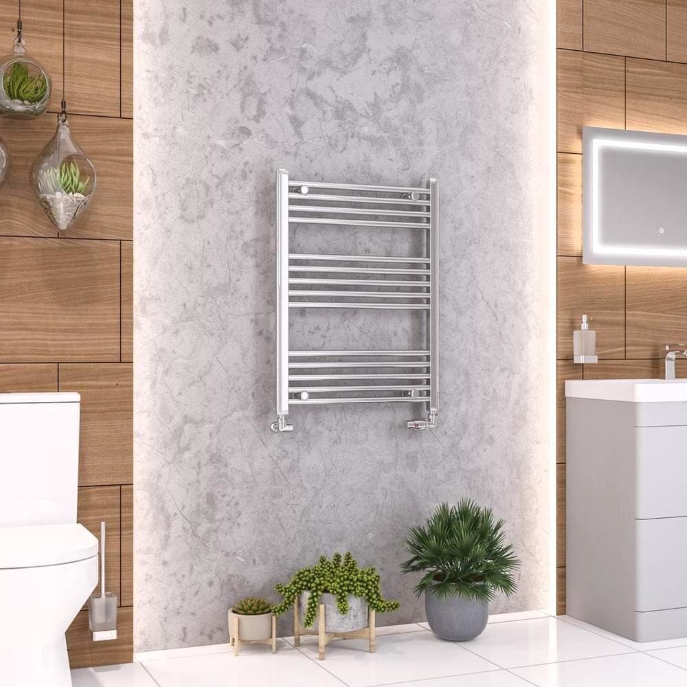 Eastbrook Ladder Rail Eastbrook Wendover Straight Heated Towel Rail in Chrome 800 x 600mm / Electric Only
