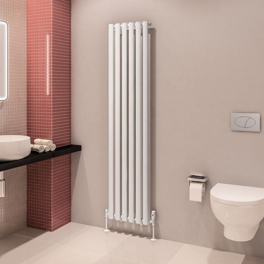 Eastbrook Panel Radiators Eastbrook Tunstall Straight Vertical Designer Radiator in Matt White 1800 x 420