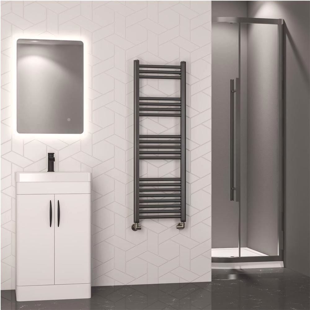 Eastbrook Wendover Straight Heated Towel Rail in Brushed Gunmetal