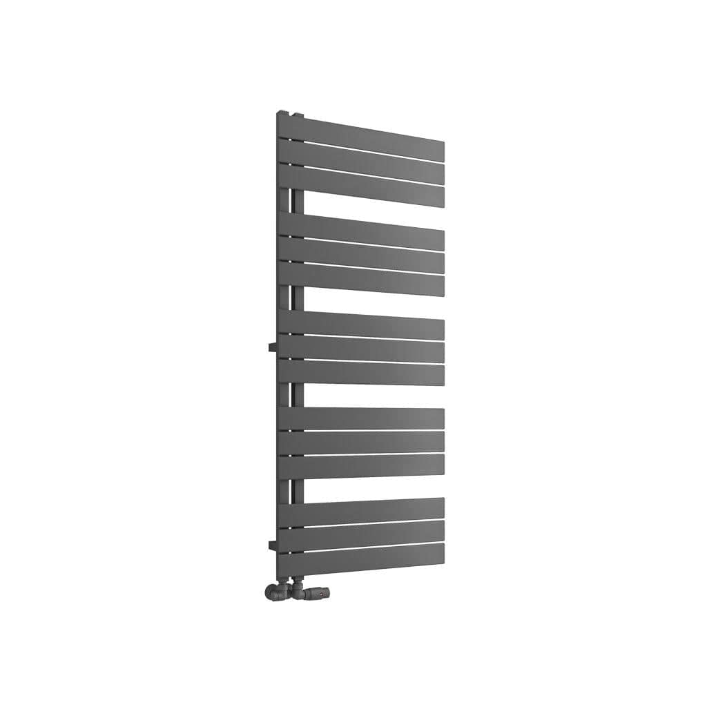 Eastbrook Designer Towel Radiator Eastbrook Helmsley Straight Vertical Designer Towel Rail in Matt Anthracite 1400 x 600 / Electric Only
