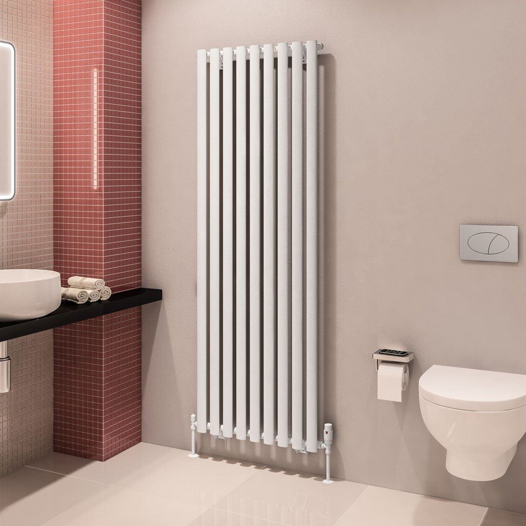 Eastbrook Panel Radiators Eastbrook Tunstall Straight Vertical Designer Radiator in Matt White 1800 x 630
