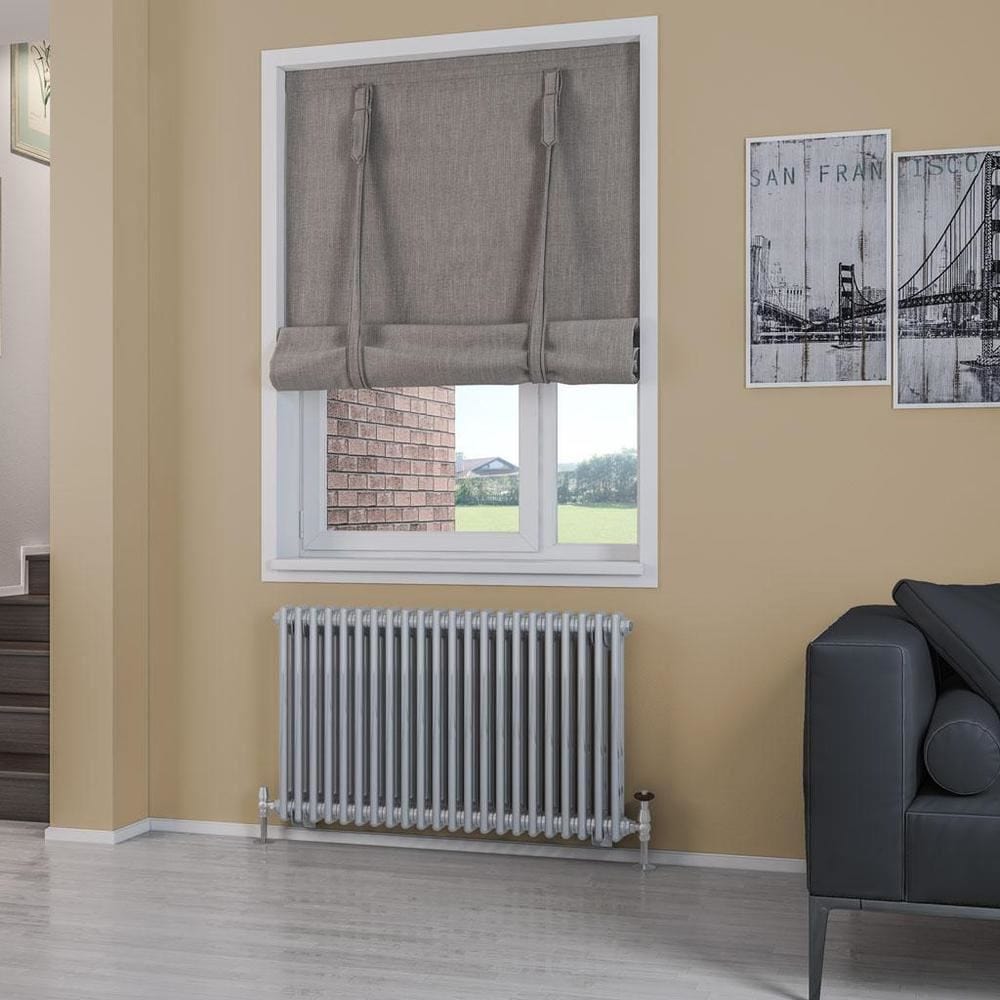 Eastbrook Column Radiator Eastbrook Rivassa Traditional 2 Column Radiator in Chrome Effect 600 x 1010 / Central Heating