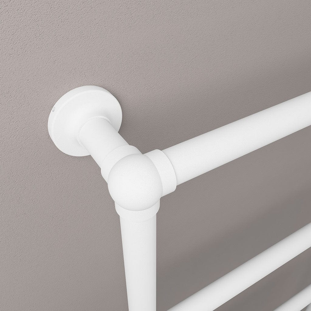 Eastbrook Traditional Towel Radiators Eastbrook Stour Vertical Traditional Heated Towel Rail in Matt White