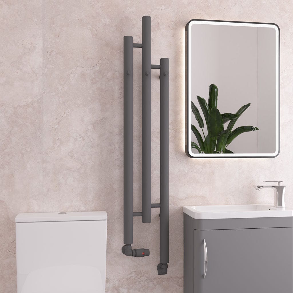 Eastbrook Designer Towel Radiators Eastbrook Portchester Vertical Designer Radiator in Matt Anthracite