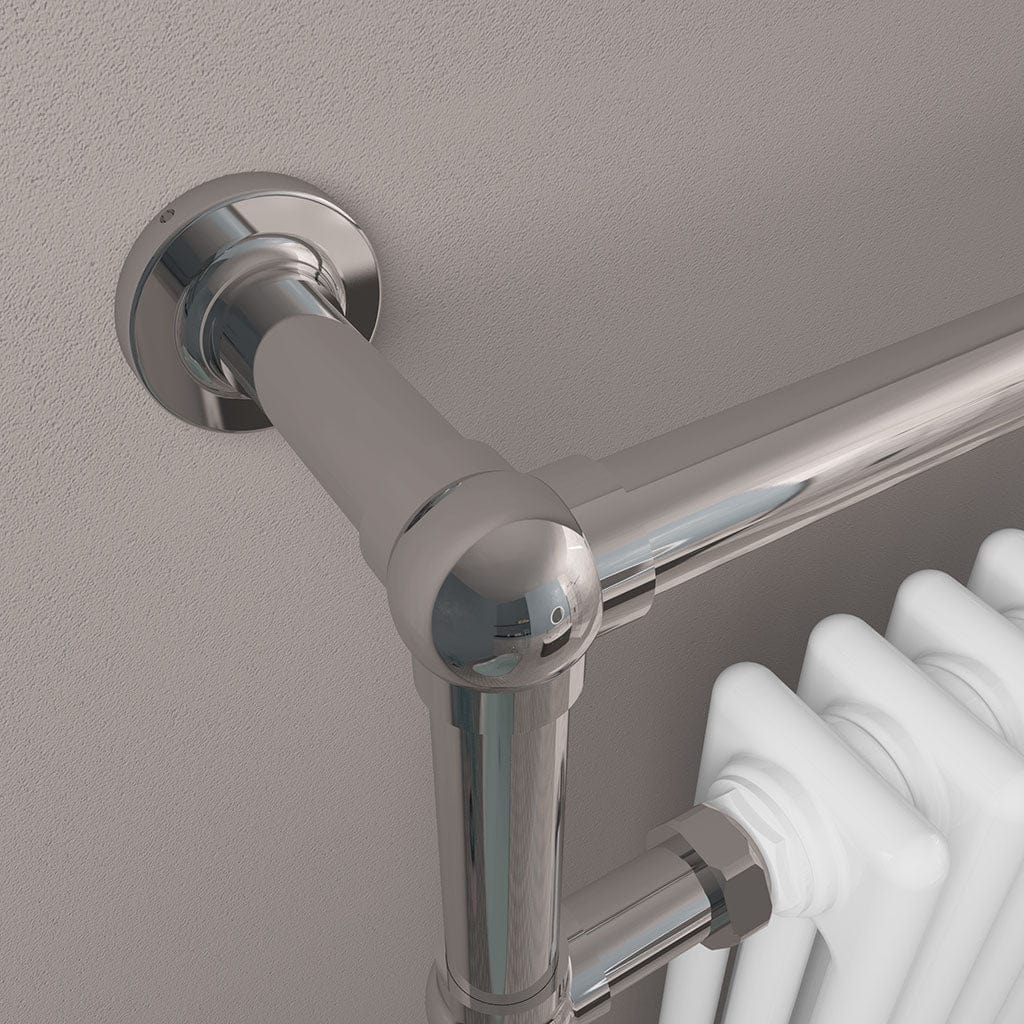 Eastbrook Insert Radiators Eastbrook Avon Straight Vertical Traditional Radiator in Chrome/Gloss White