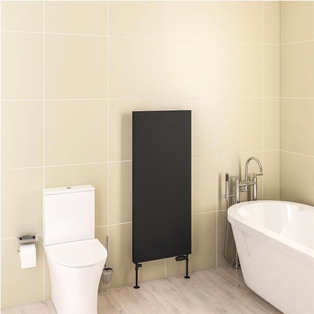 Eastbrook Flat Panel Radiator Eastbrook Wingrave Flat Panel Radiator In Matt Black 1200 x 510 / Dual Fuel